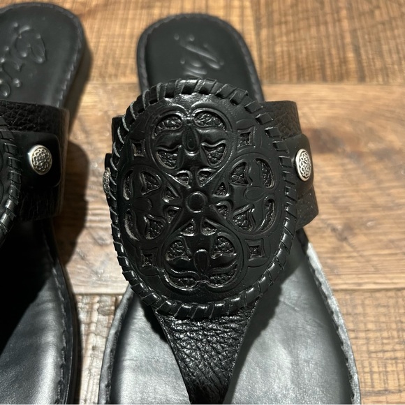 Brighton Black Embossed Sandals - Picture 4 of 6